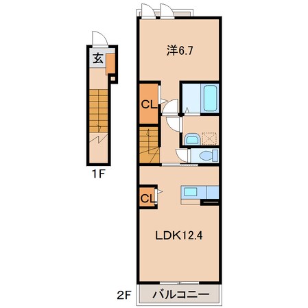 和歌山駅 徒歩13分 2階の物件間取画像